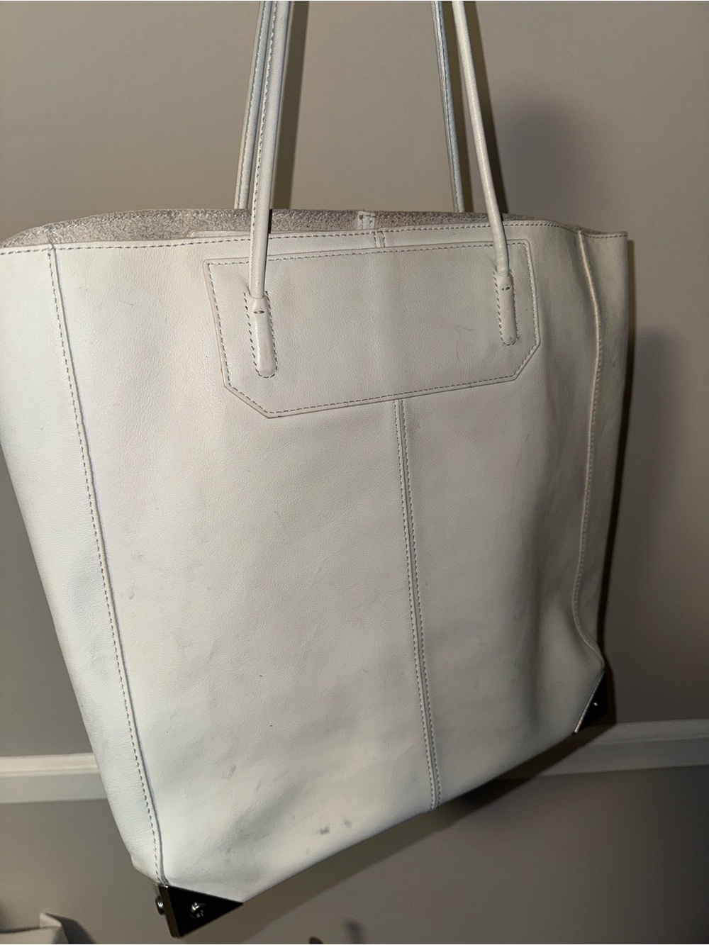 Alexander Wang Vintage White Leather Tote Bag
